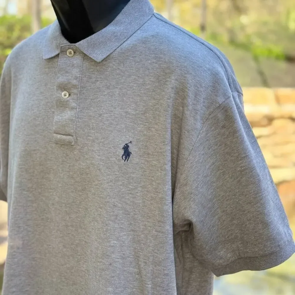 Polo Ralph Lauren Men’s‎ Grey Polo Shirt | Size Large | 100% Cotton Classic Fit